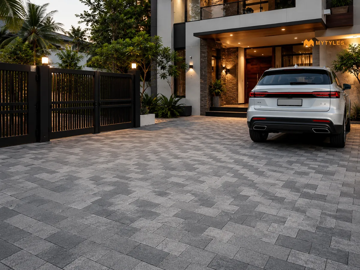 Concrete Look Parking Tiles